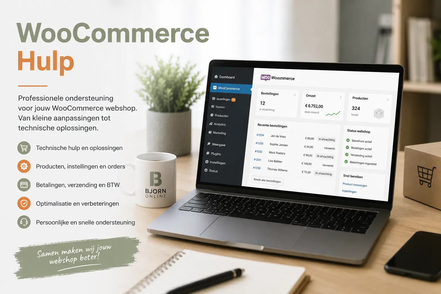 Woocommerce hulp